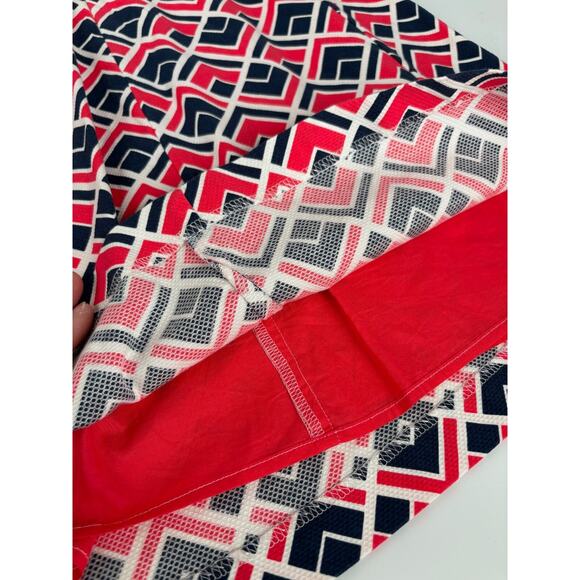 GAP Sheath Dress Sleeveless Pink Blue White Geometric Dress Midi Lined SIZE 4 90 - Picture 7 of 9